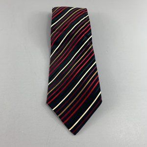 Alexander Julian Colours Men's Black Multi Striped Tie 4" x 63"